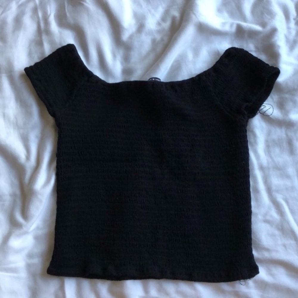 Brandy Melville Black Off the Shoulder Top